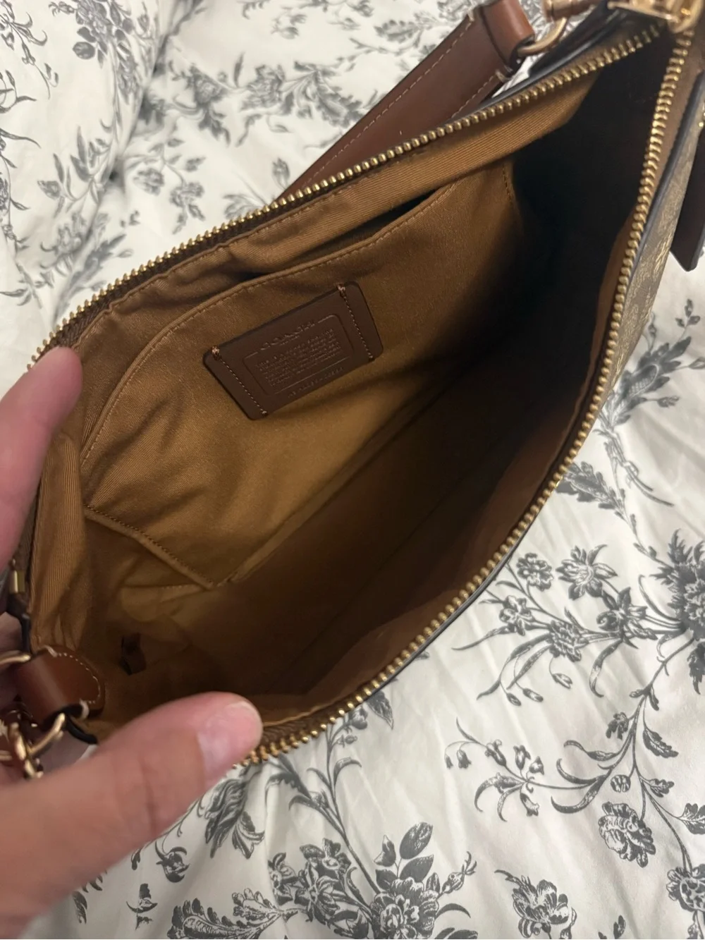 COACH Clara Shoulder Bag In Signature Canvas Leather With Snowflake Print